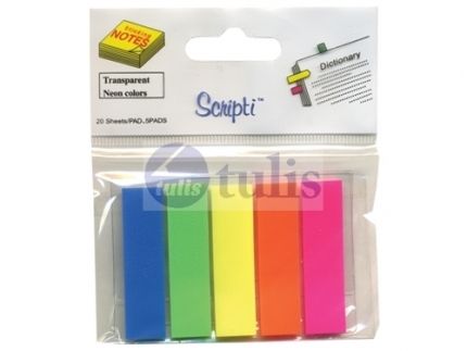 Scripti Transparent Neon Colours 20 sheets