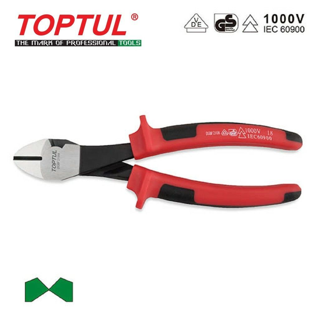 TOPTUL VDE INSULATED HEAVY DUTY DIAGONAL CUTTING PLIERS DGBF2108