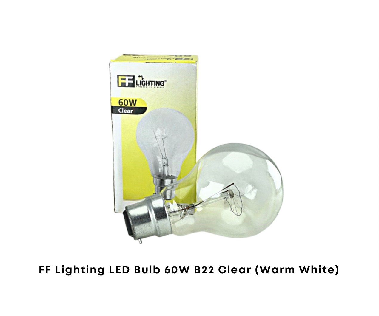 FF Lighting LED Bulb 60W B22 Clear (Warm White)