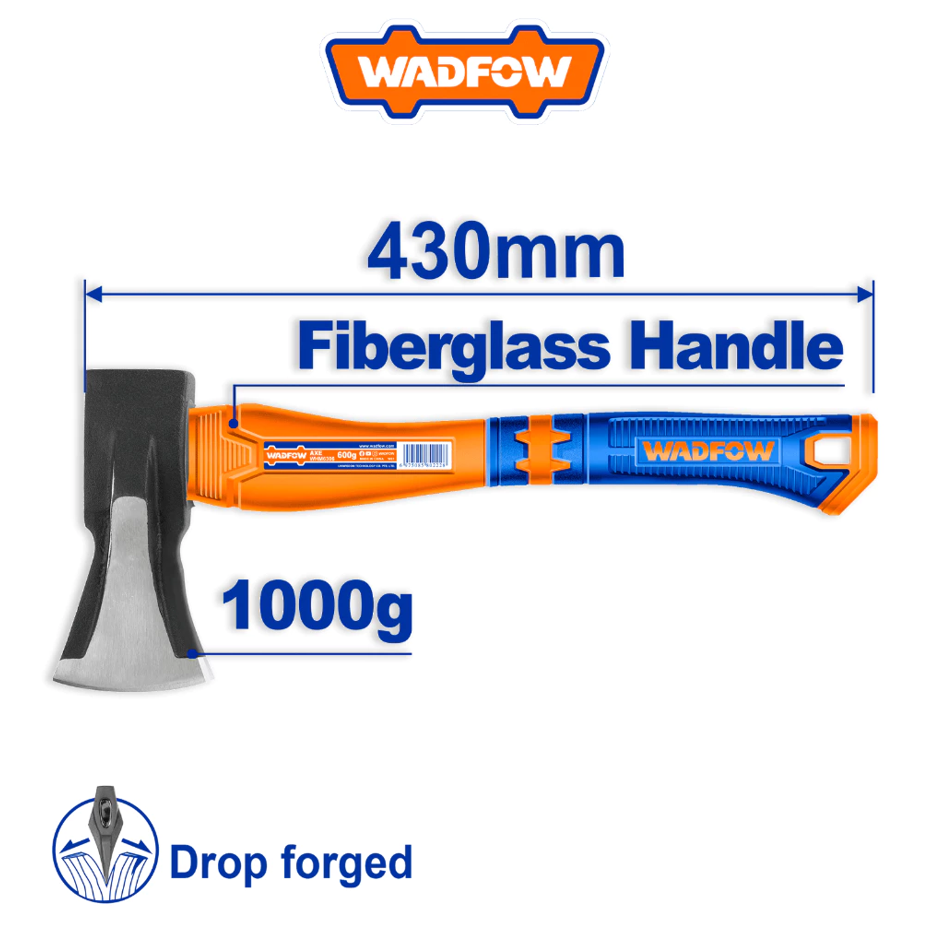 WADFOW AIRCRAFT CARBON STEEL AXE (1000G) LENGTH: 430MM (WHM6321)