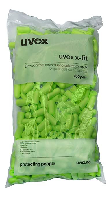 Uvex *Uvex 2112003 X-FIT Disposable Earplug Refill Pack [200 Pairs]