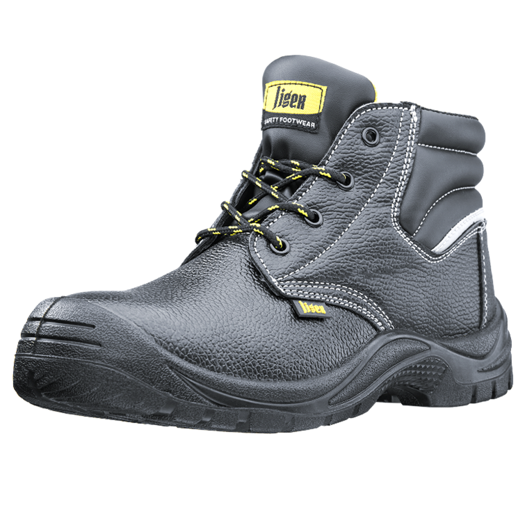 Fiber Optic Malaysia SAFETY SHOES (BLACK) ANKLE CUT C/W STEEL TOE & MIDSOLE-SSLG99