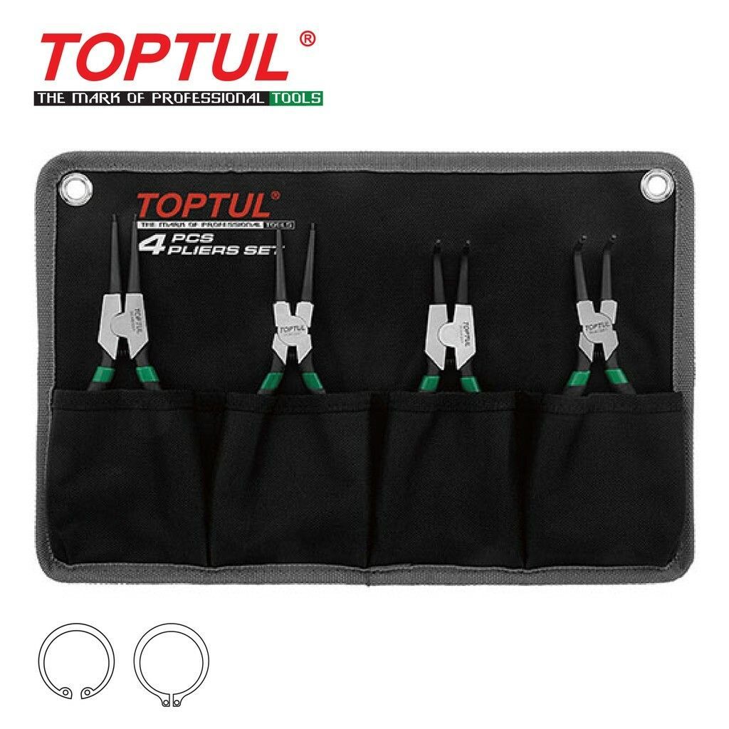 TOPTUL 4PCS RETAINING RING PLIERS SET GPAQ0401