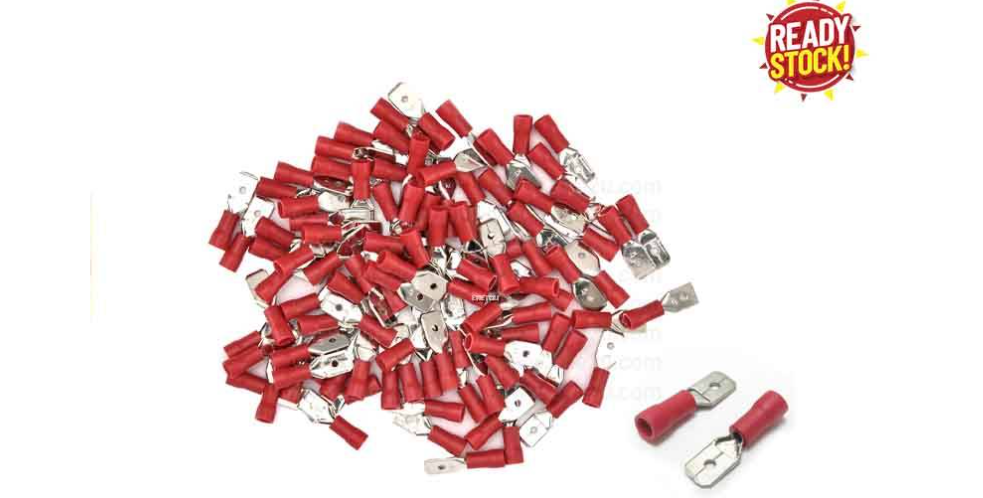 ATCA MDD1-250 VINYL INSULATED DOUBLE CRIMP MALE CONNECTOR (RED)