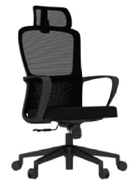 QP ERGONOMIC BLACK MESH OFFICE CHAIR UP698 HIGH BACK