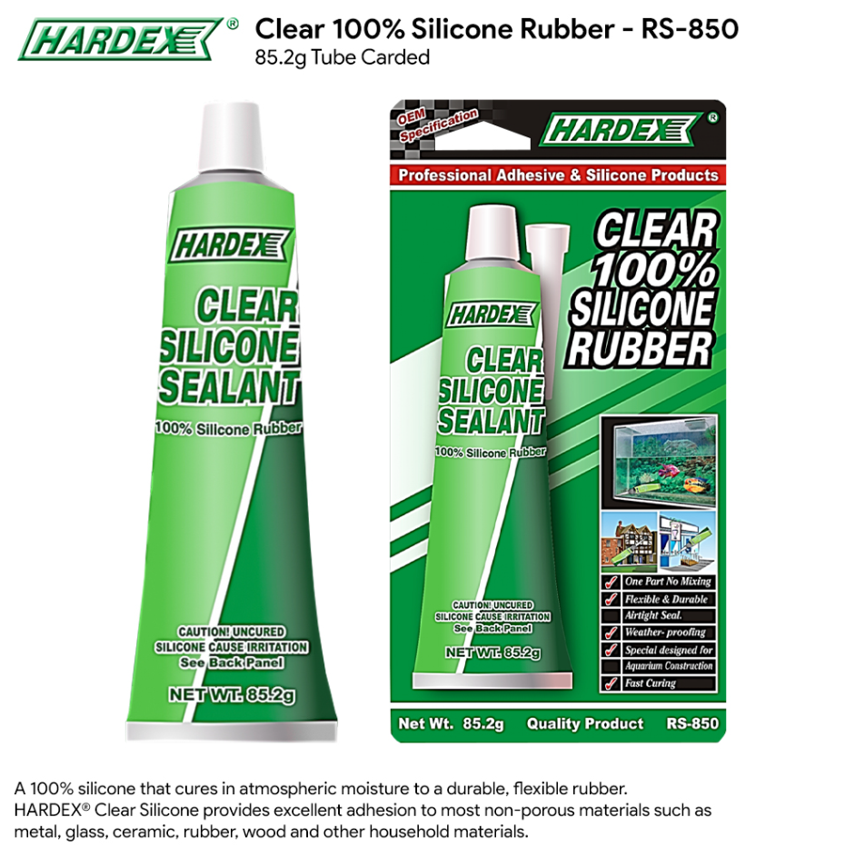 HARDEX CLEAR 100% SILICONE RUBBER RS-850 85.2G