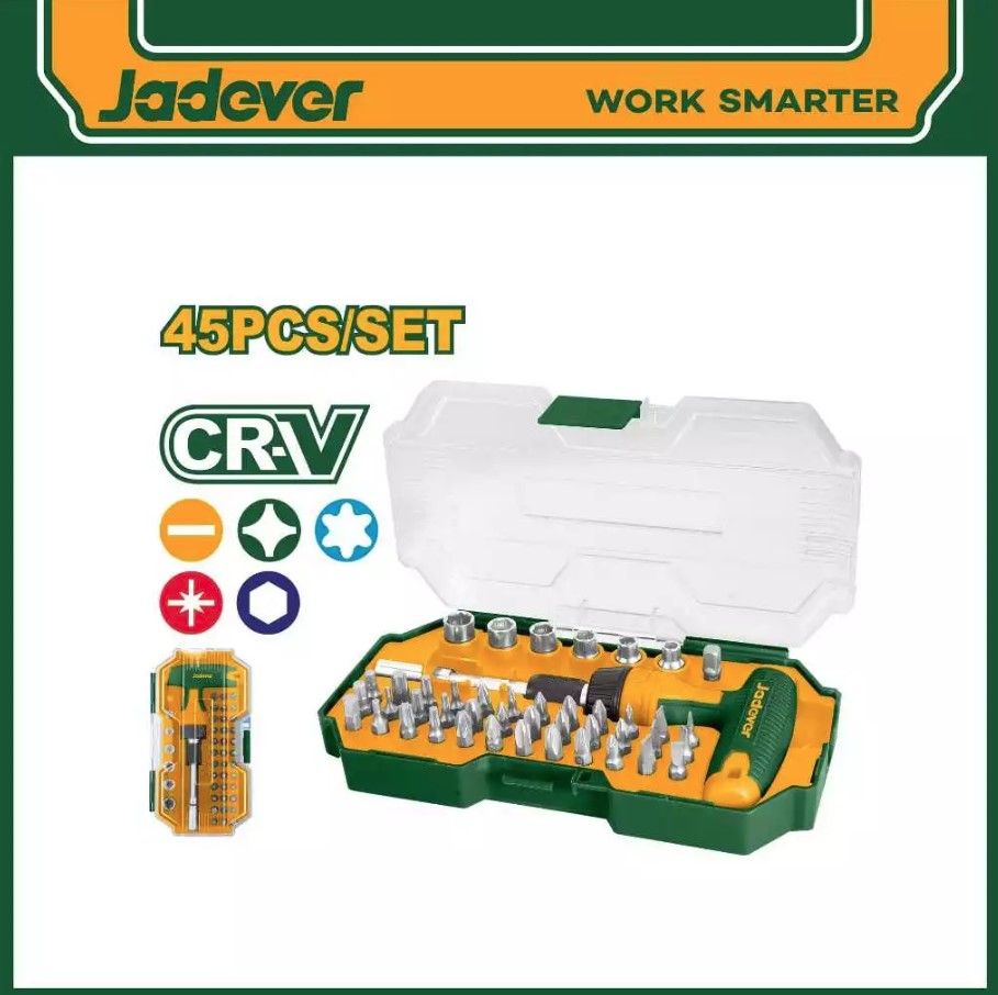 JADEVER 45 PCS T-HANDLE WRENCH SCREWDRIVER SET JDSS8B45