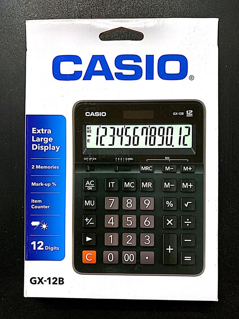 Casio Desktop Calculator 12 digits GX-12B /Casio /Desktop Calculator /Calculator /Casio GX-12B /Casio Desktop Calculator