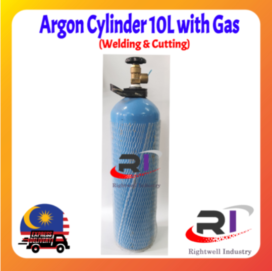 RIGHTWELL PORTABLE ARGON GAS 10L TIG GAS/MIG STAINLESS STEEL GAS (WELDING)
