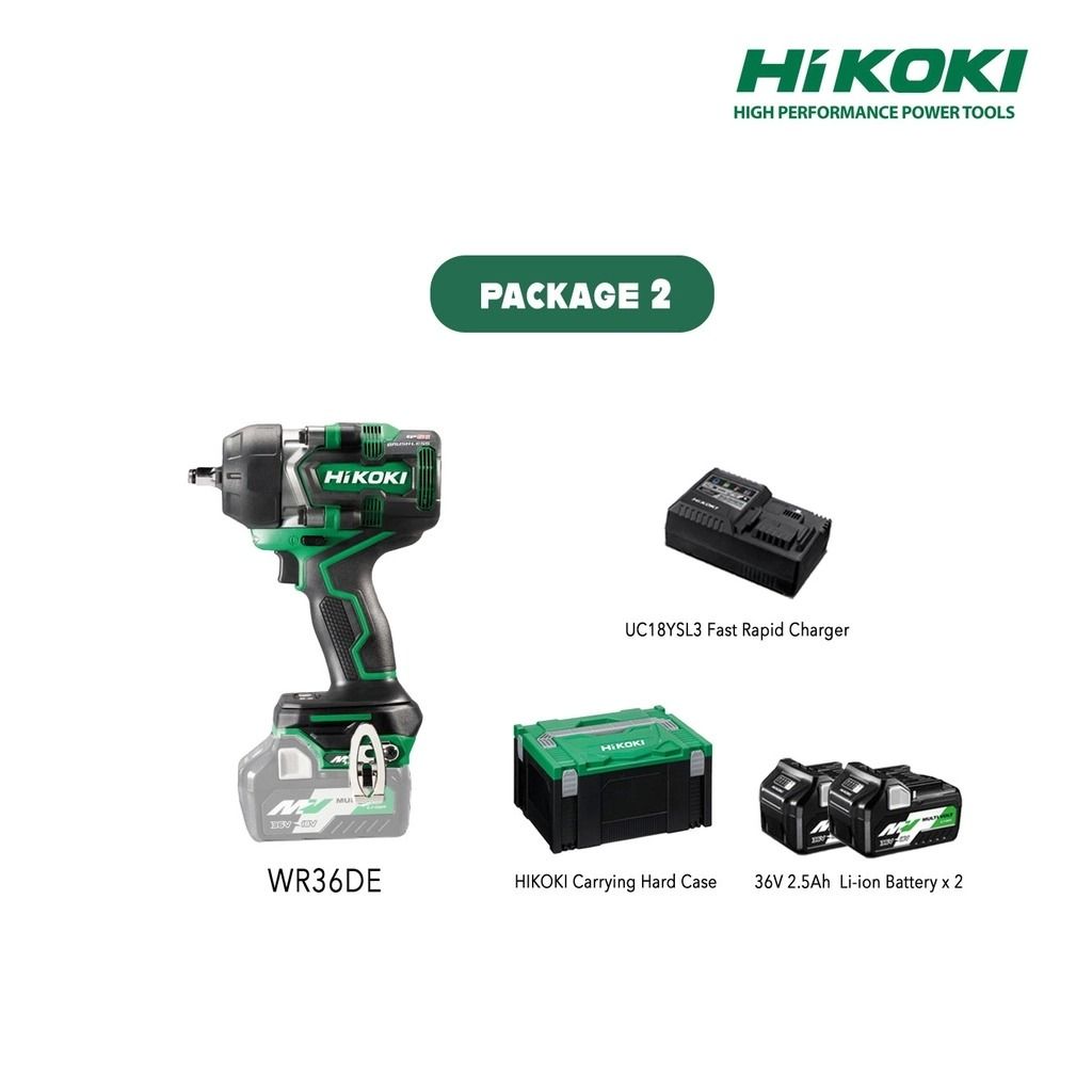 HIKOKI 36V WR36DE MULTI VOLT(36V) Cordless Impact Wrench WR 36 DE WE 36DE Impact Wrench