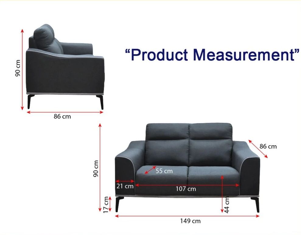 Nabucco N3730 Modern Sofa Set (2 Seater)