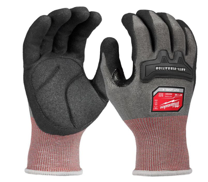 Milwaukee Cut Level 4 Dipped Anti-Vibration Gloves (Size: M) 48-73-8761