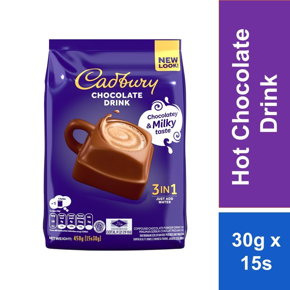 Cadbury *Cadbury 3in1 Hot Chocolate Multipack 30g x 15s [PACK OF 2]