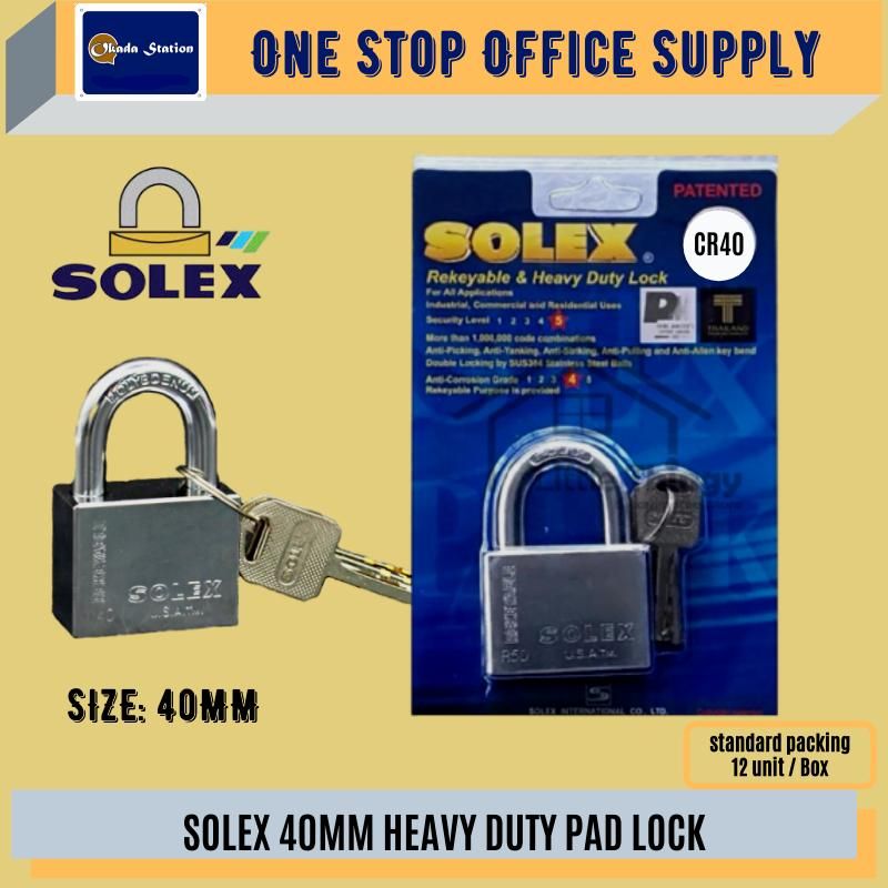 SOLEX 40MM HEAVY DUTY PAD LOCK /Solex /Padlock /Heavy Duty Padlock /40mm /Solex Lock /Solex Heavy Duty Pad Lock