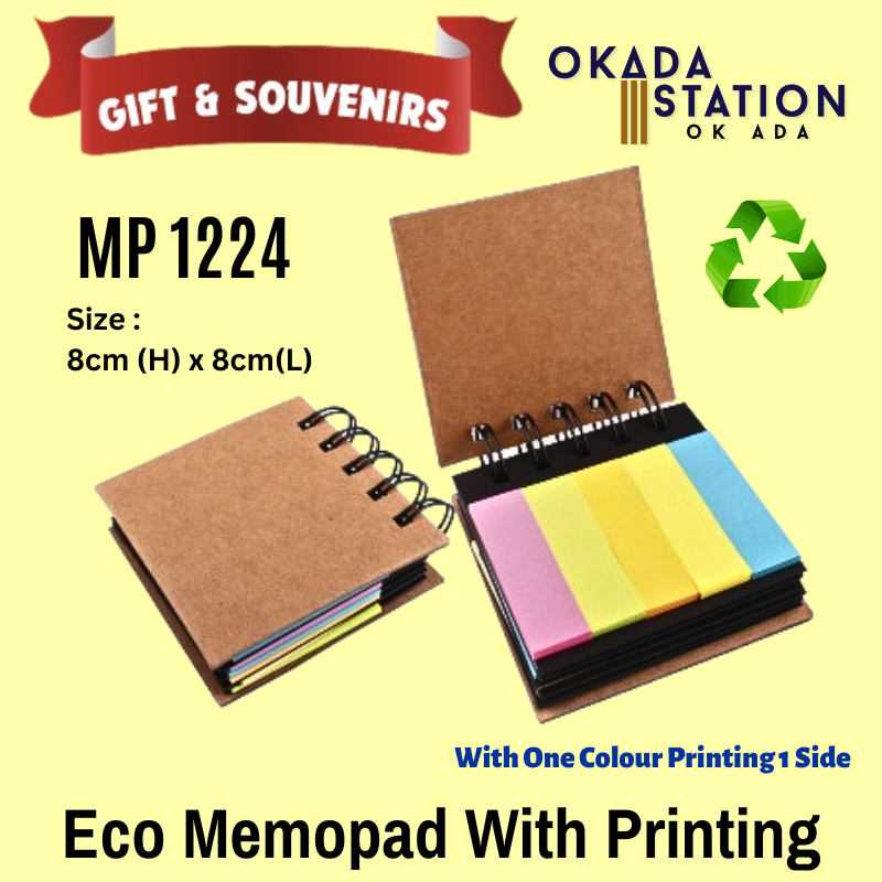 OK GIFT & SOUVENIR : MP 1224 ECO MEMOPAD + PRINTING LOGO