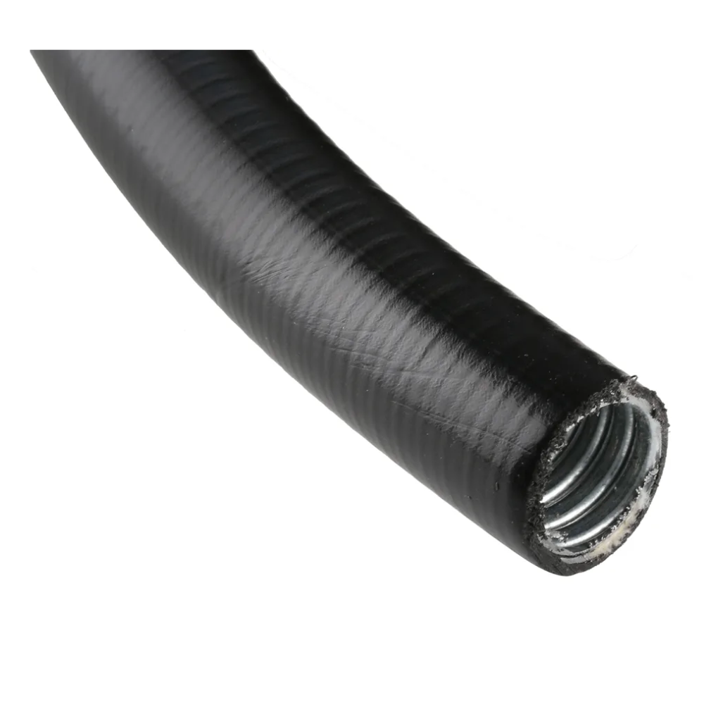 Adaptaflex Flexible, Liquid Tight Conduit, 25mm Nominal Diameter, Galvanised Steel, Black