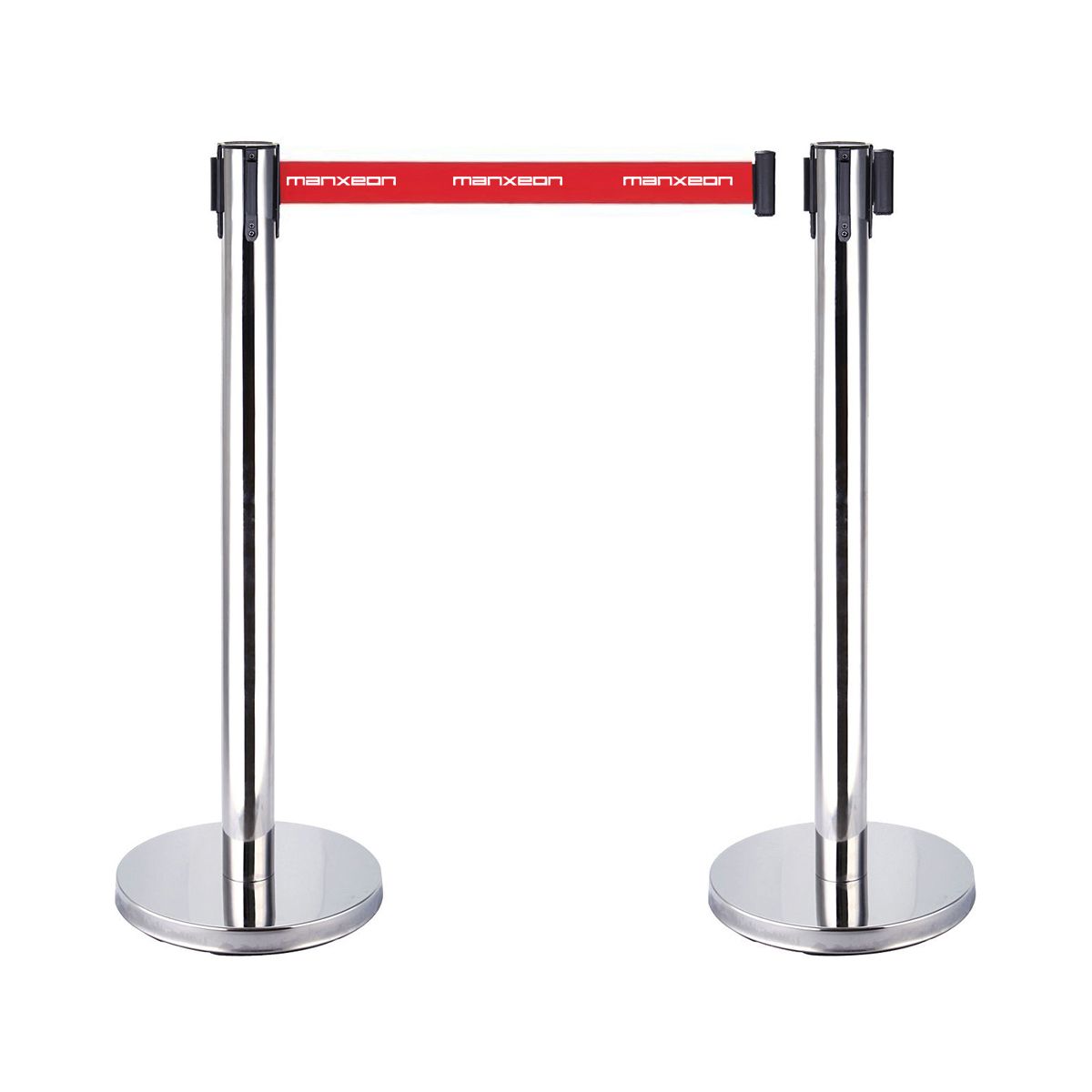 QP QUEUE STAND RETRACTABLE BELT BARRIERS 5 METER (RED)