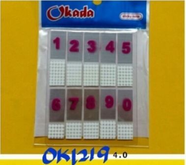 Okada Transparent Sticker Number 1-9 /Okada /Transparent Sticker /Sticker Sign /Okada Transparent Sticker Number 1-9