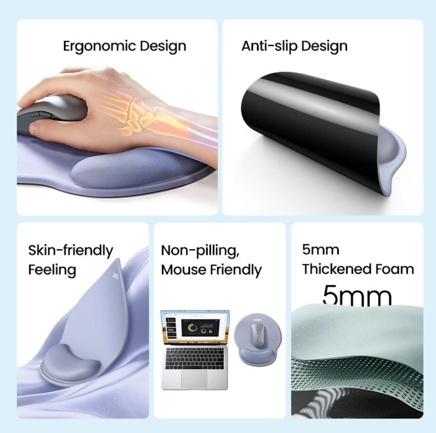 UGREEN Ergonomic Mouse Pad with Wrist Rest Support
