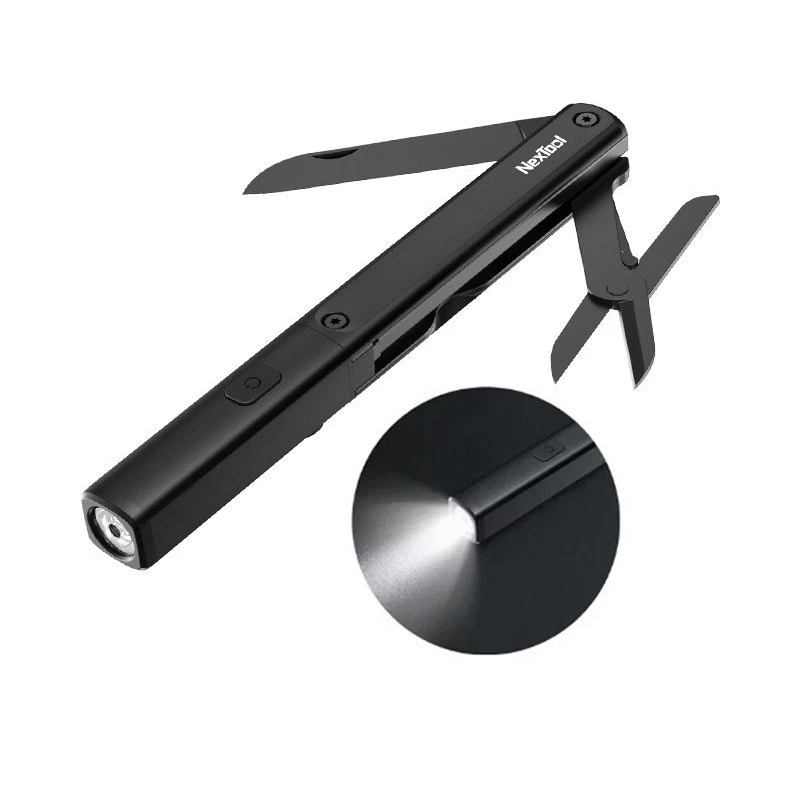 NexTool 3 in 1 Pen-shaped Flashlight Scissors Knife