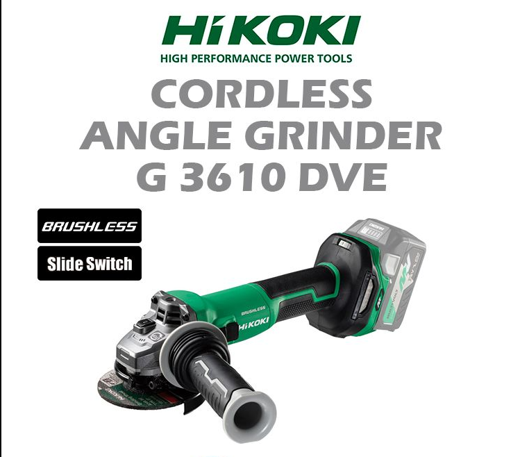 HIKOKI 4" CORDLESS ANGLE GRINDER G3610DVE