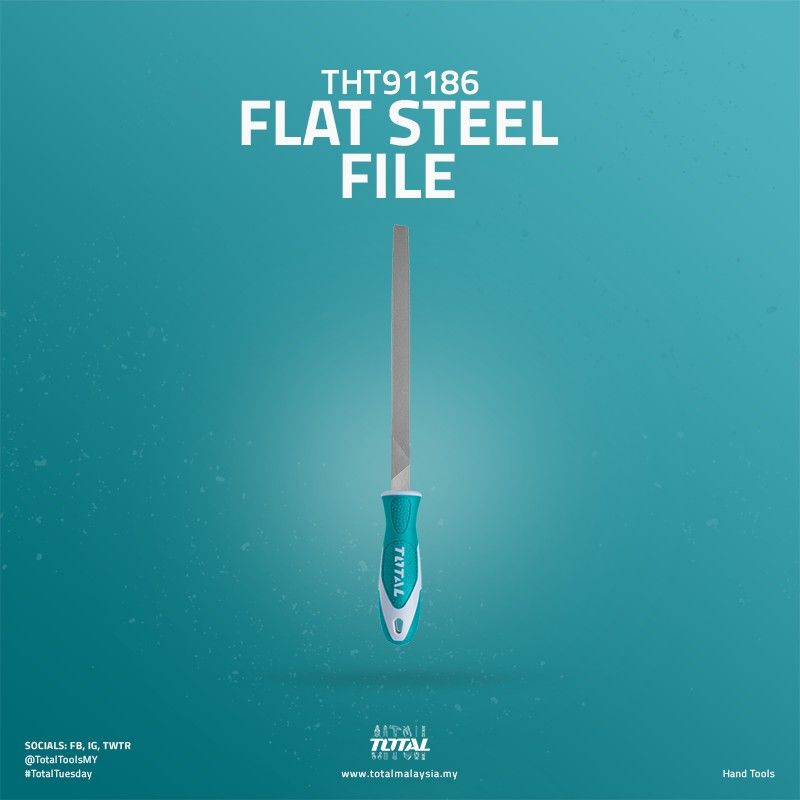 TOTAL FLAT STEEL FILE (8") THT91186