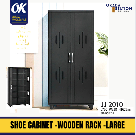 JJ WOODEN SHOE CABINET -LARGE / RAK KASUT / JJ2010 / SHOE CABINET / SHOE RACK