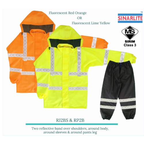 SINARLITE HIgh Visibility Rainwear SIRIM Approval With Custom logo