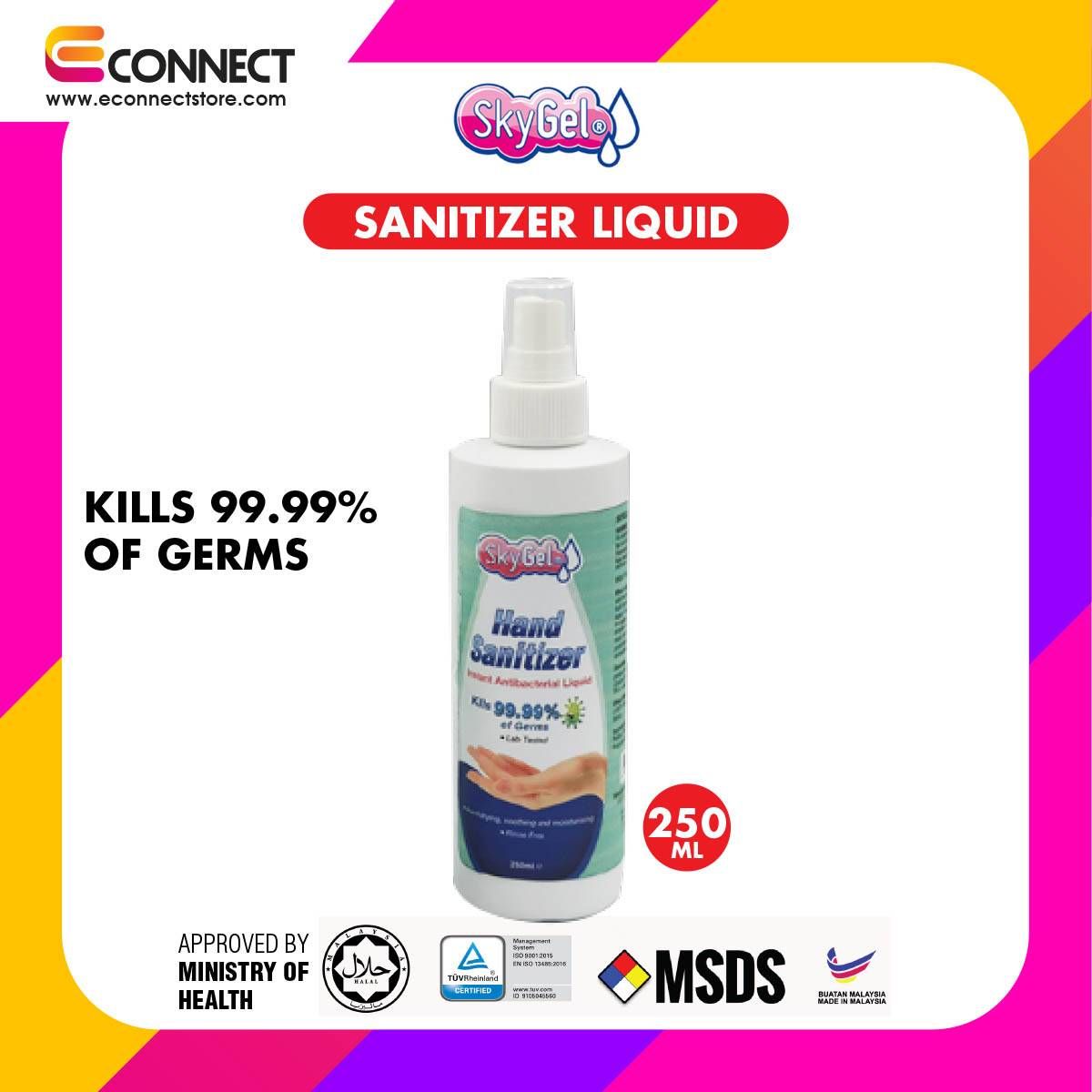 SKYGEL HAND SANITIZER INSTANT ANTIBACTERIAL LIQUID 250ML SPRAY