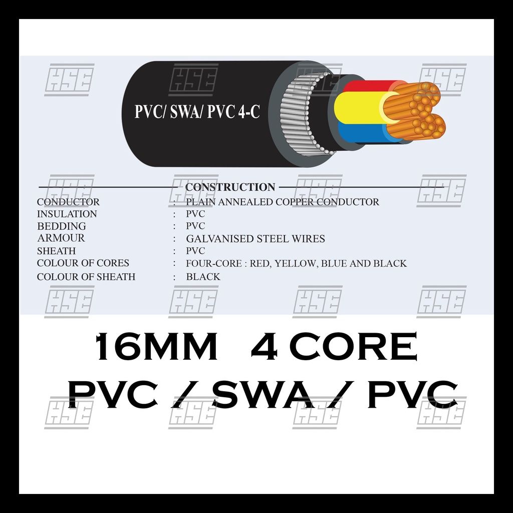 Utama Cable 16MM X 4C ARMOURED CABLE [1m]