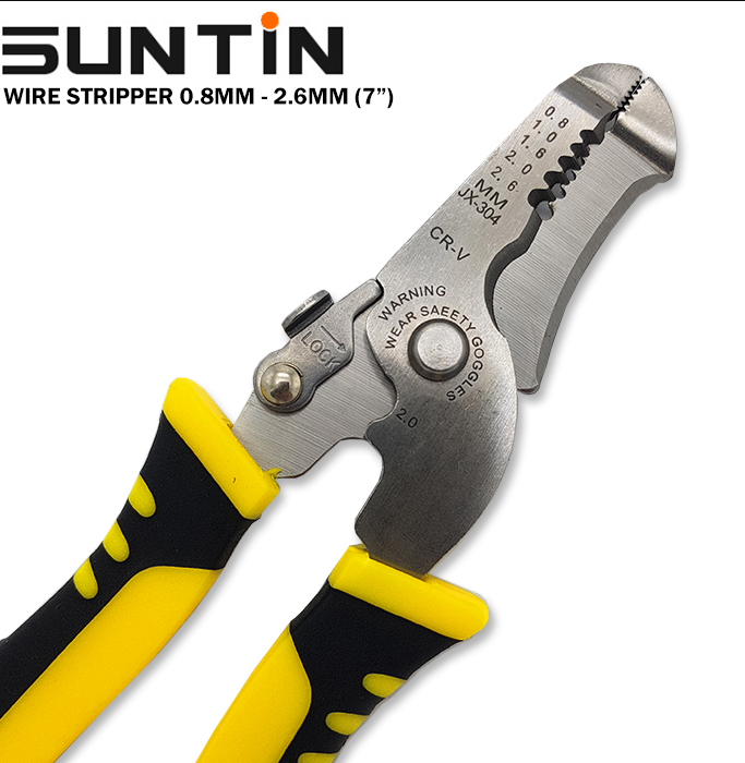 SUNTIN - WIRE STRIPPER 0.8MM - 2.5MM (7")
