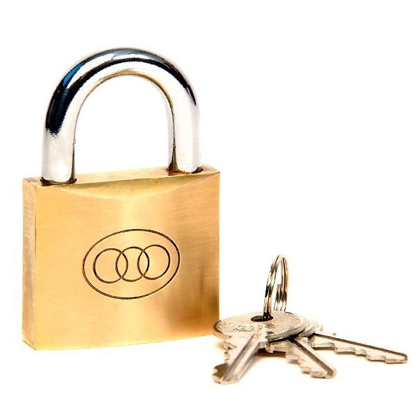 TRI-CIRCLE Genuine Brass Padlock 75mm