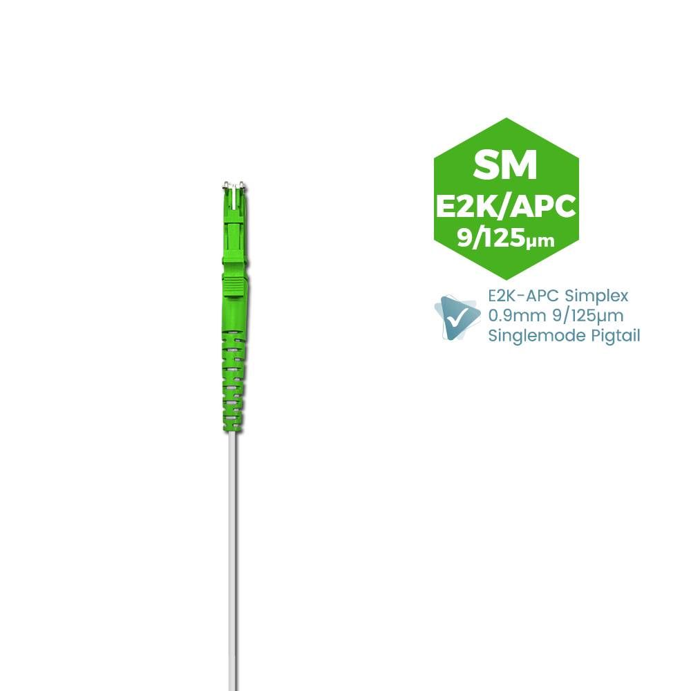 E2K SIMPLEX SINGLEMODE FIBER OPTIC PIGTAIL 1METER