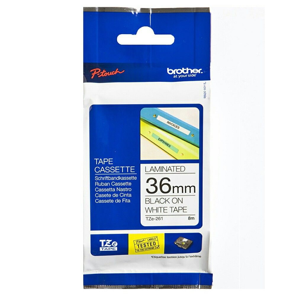 Brother Tape TZE-261 36mm (Black on White)