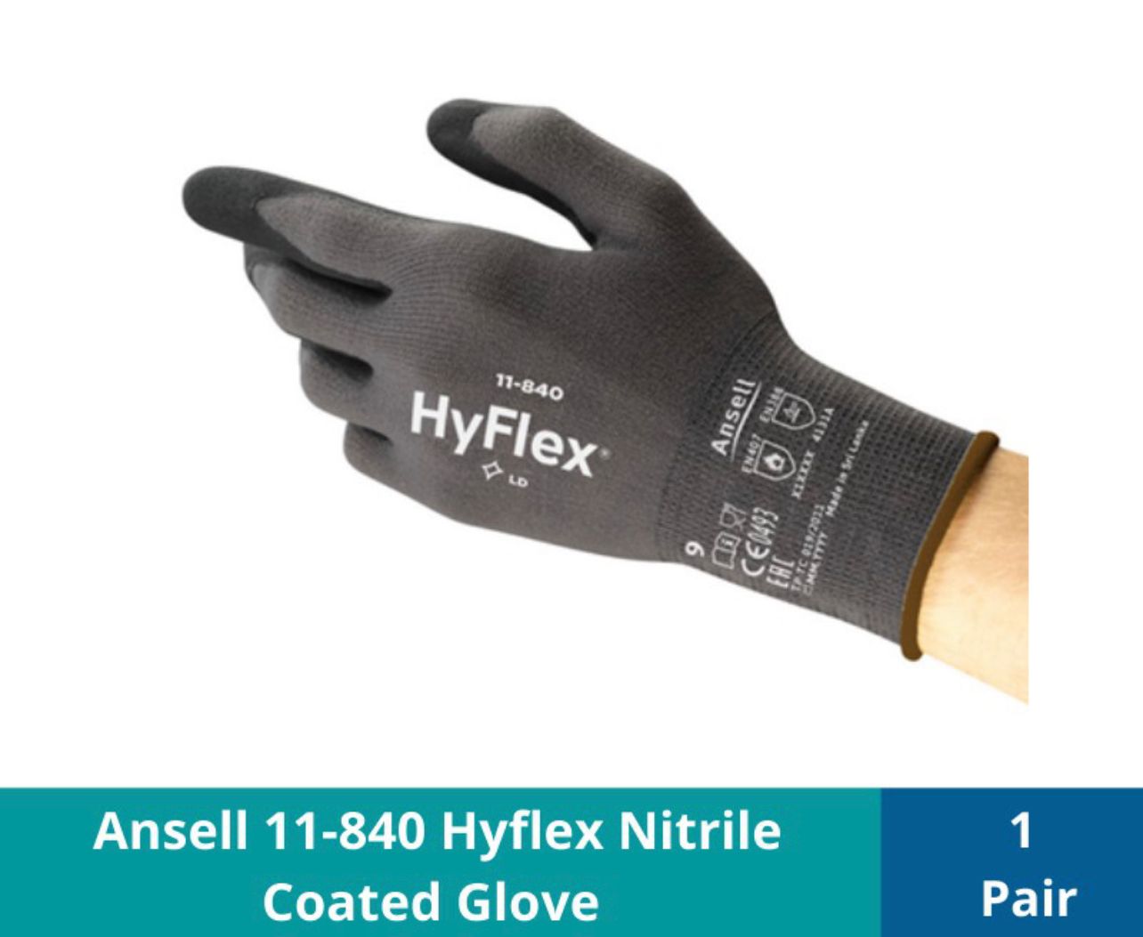 Hyflex Hyglex 11-840 Nitrile Coated Glove