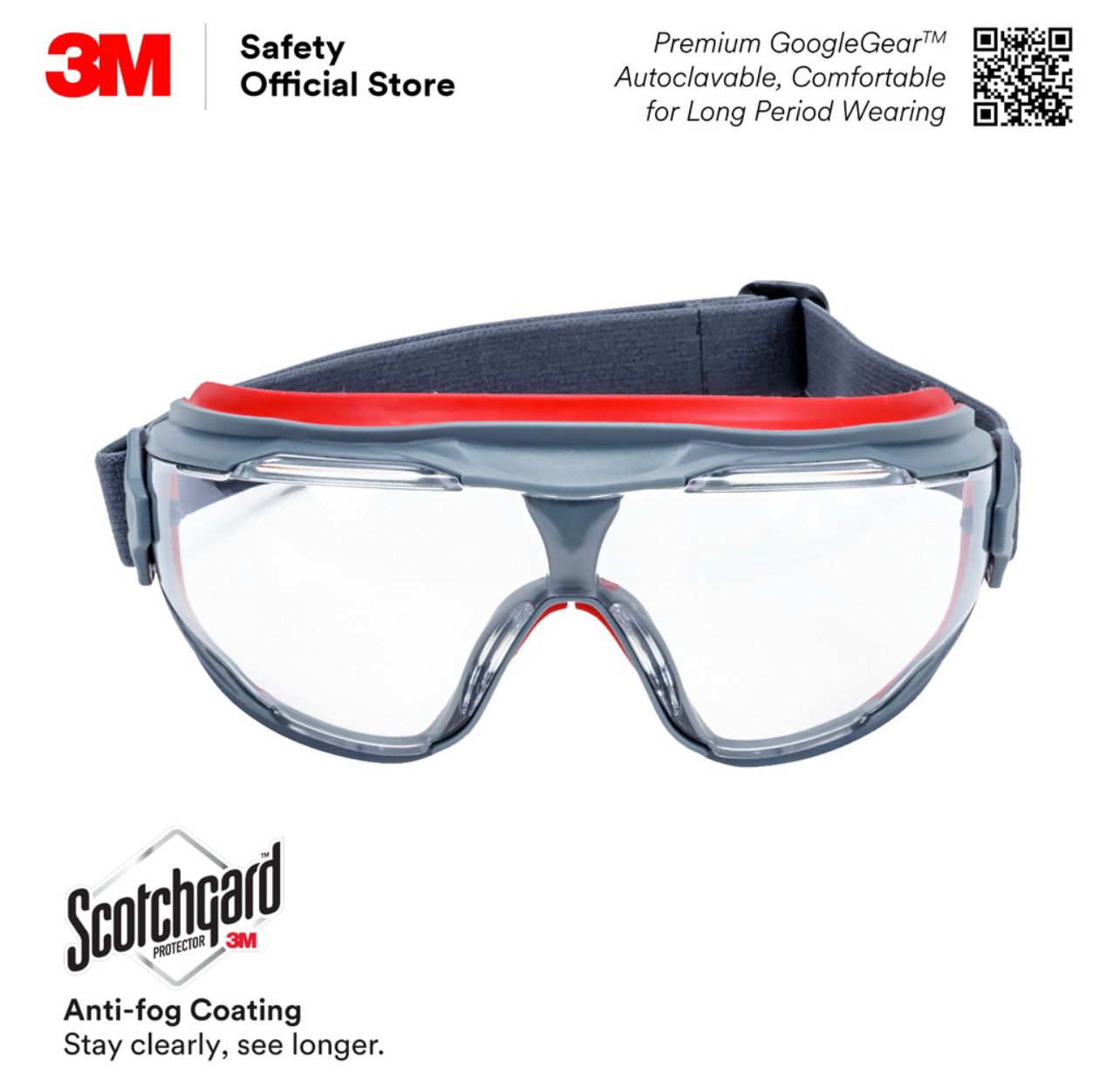 3M GoggleGear Scotchgard Protector Ultimate Anti-fog Goggle/ Safety Eyewear [1 piece]