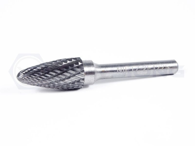 Pferd Tungsten Carbide Burr Cone Radius End #3P, 10 x 20 x 60mm