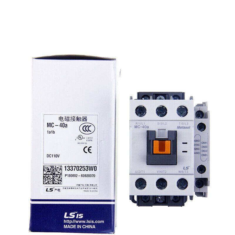 contactor LS MC-40 A 110 VDC 3P + Aux Contact LS AU-4 2NO 2NC