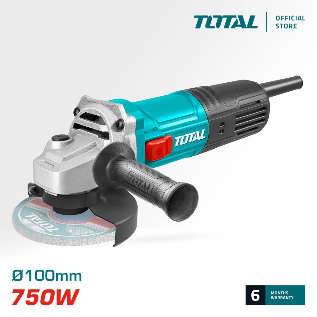 TOTAL TG107100563-8 ANGLE GRINDER (PACKAGE COMES WITH 1 PC AUXILIARY HANDLE / 1 PC SPANNER)