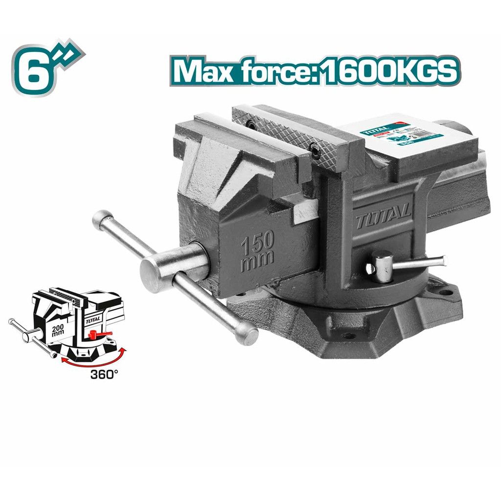 TOTAL THT6166 BENCH VICE ( MAX. FORCE : 1600KG )