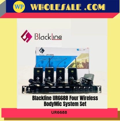 Blackline UR6688 Four Wireless Adjustable Frequency Handheld/Bodypack Microphone System Set(4 Microphone)
