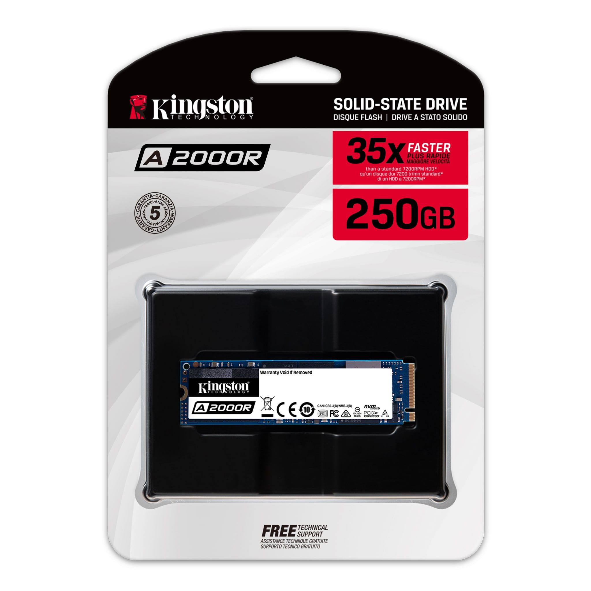 Kingston A2000 NVMe PCIe SSD 250GB SOLID STATE DRIVE (SSD)