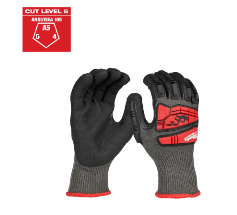 Milwaukee Impact Cut Level 5 Nitrile Dipped Gloves (Size: XL) 48-73-8153