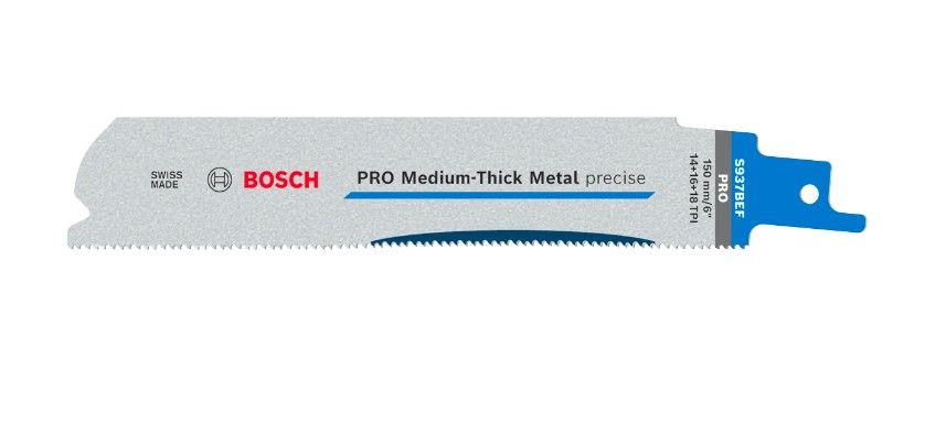 BOSCH PRO MEDIUM-THICK METAL PRECISE S937BEF BLADE, 1.1 X 25 X 150 MM, 5 PCS (2608658991)