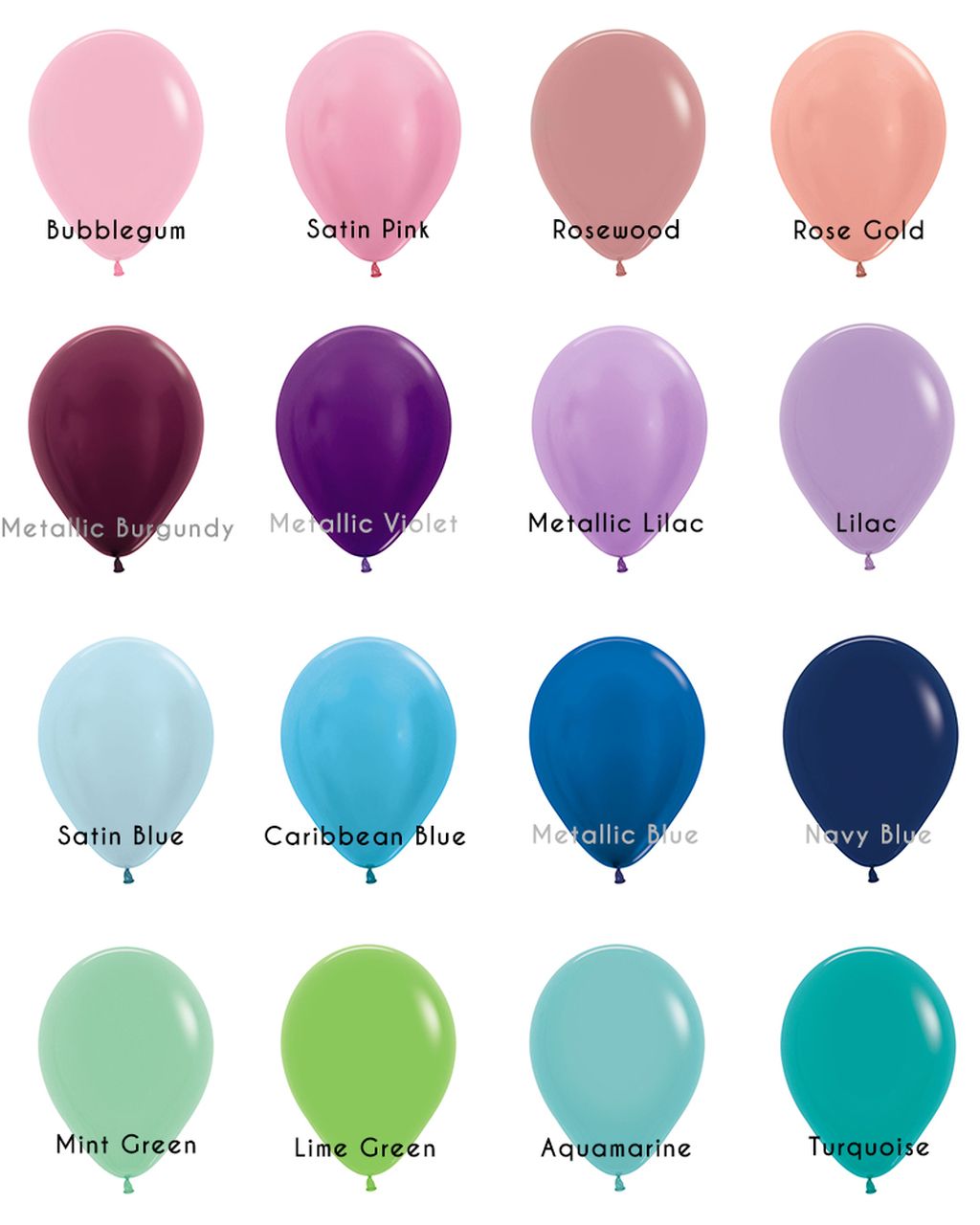 QP 12" Regular Latex Balloon (included Helium Gas)