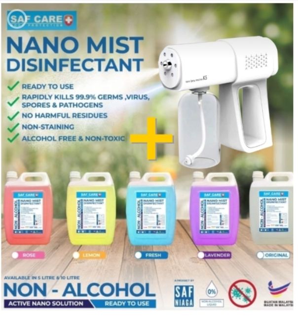 Ocha Nano Spray disinfectant K-05 unit + liquid Ocha Nano Spray disinfectant K-05 unit + 5 liter Saf Liquid (KKM)- Free delivery semenanjung