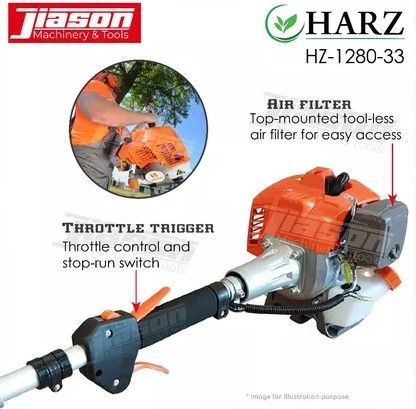 HARZ HZ1280-33 32.6CC Gasoline Engine Pole Saw 0.9kW [3M]
