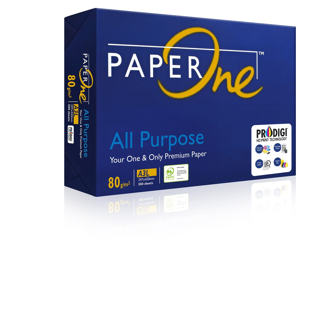PaperOne A3 Copier Paper All Purpose 80gsm 500 sheets