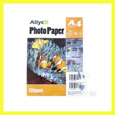 ALLYCO A4 GLOSSY PHOTO PAPER 20'S