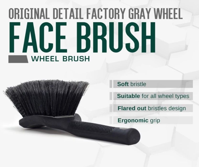ORIGINAL DETAIL FACTORY TM - GRAY WHEEL FACE BRUSH (FLAGGED - TIP BRISTLE)